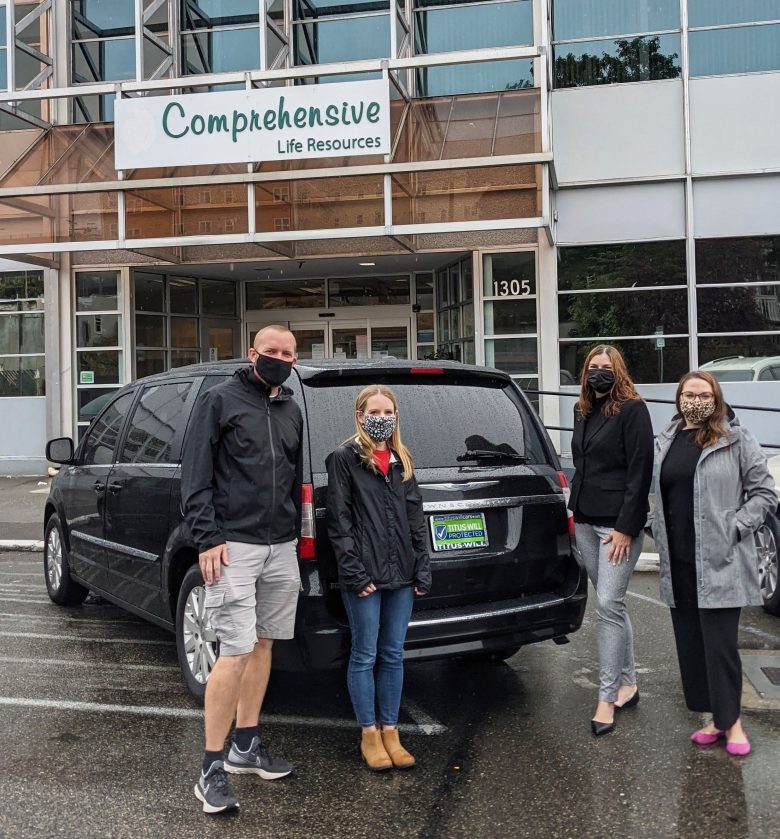 JLT Donates Van to Comprehensive Life Resources as Centennial Project in 2021.